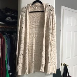 Size XL, Lucky Brand cream color cardigan.